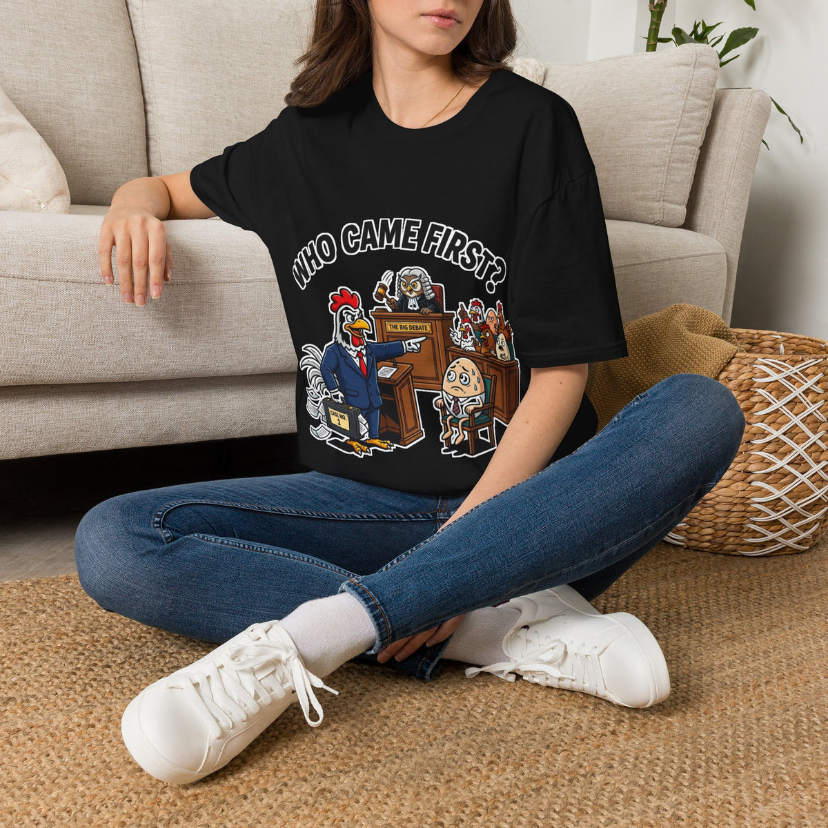 Who Came First? Funny Chicken & Egg T-Shirt | Panamorfi UK